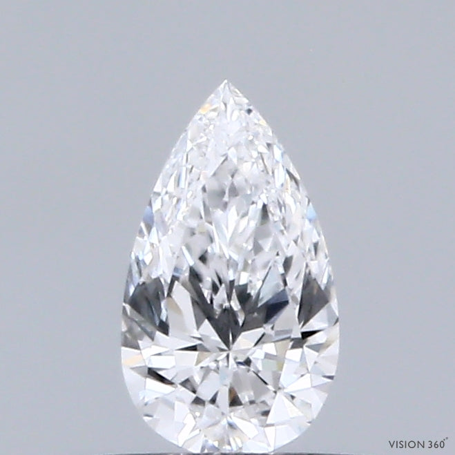 0.32 Carat Pear Shaped, Ideal Cut, D Color, VVS2 Clarity, IGI Certified Lab Grown Diamond
