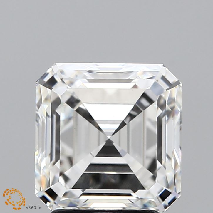 3.12 Carat Asscher Shaped, Ideal Cut, F Color, VS1 Clarity, IGI Certified Lab Grown Diamond