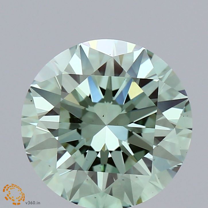 2.98 Carat Round Shaped, Excellent Cut, FANCY VIVID GREEN Color, VS1 Clarity, IGI Certified Lab Grown Diamond