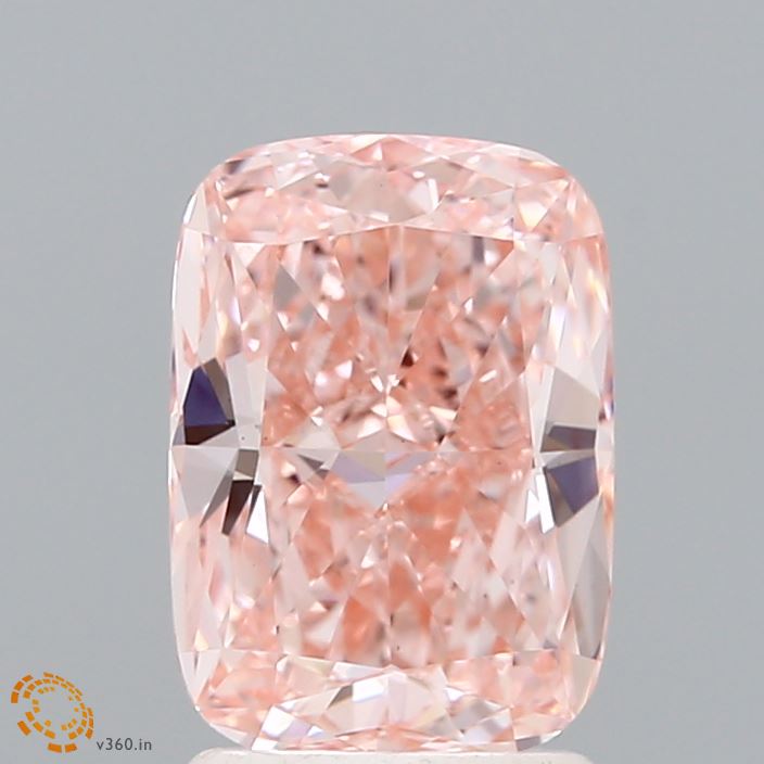 2.02 Carat Cushion Shaped, Ideal Cut, FANCY VIVID PINK Color, VS1 Clarity, IGI Certified Lab Grown Diamond