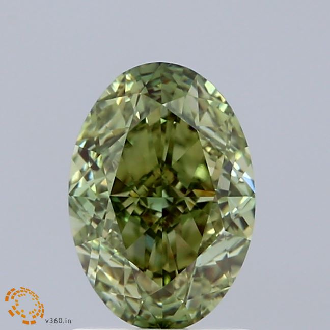 1.67 Carat Oval Shaped, Excellent Cut, FANCY VIVID GREEN Color, VS1 Clarity, IGI Certified Lab Grown Diamond