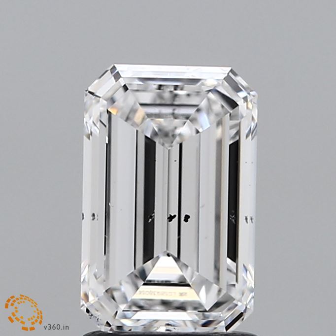 1.69 Carat Emerald Shaped, Very Good Cut, E Color, SI1 Clarity, IGI Certified Lab Grown Diamond