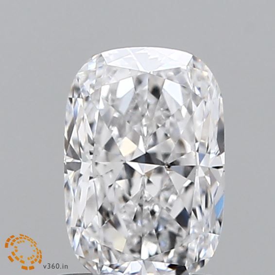 1.15 Carat Cushion Shaped, Ideal Cut, D Color, VVS2 Clarity, IGI Certified Lab Grown Diamond