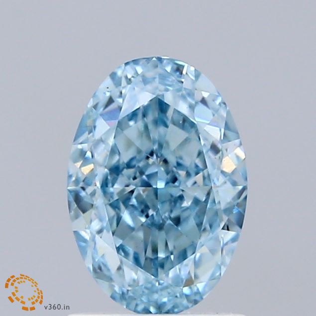 1.60 Carat Oval Shaped, Excellent Cut, FANCY VIVID BLUE Color, VS1 Clarity, IGI Certified Lab Grown Diamond