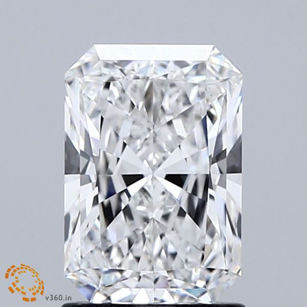 1.59 Carat Radiant Shaped, Ideal Cut, E Color, VVS2 Clarity, IGI Certified Lab Grown Diamond
