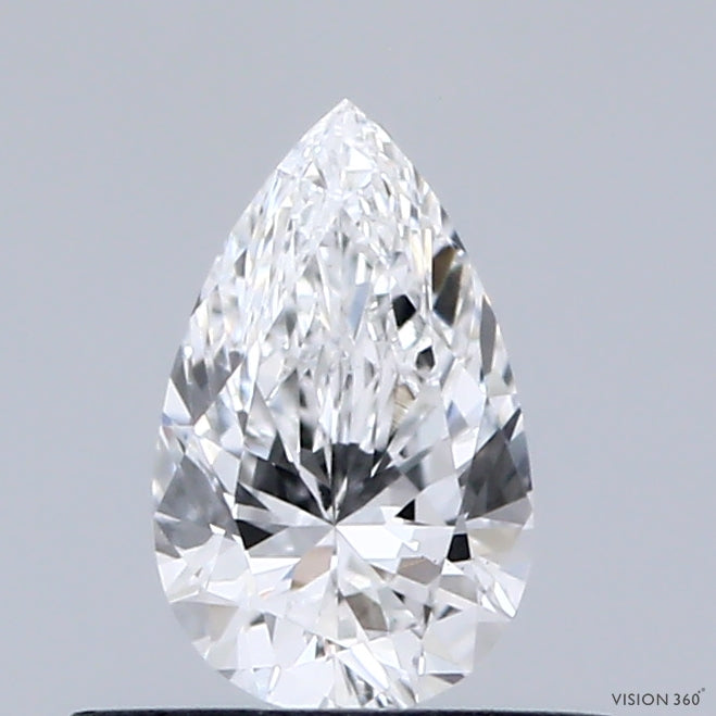 0.42 Carat Pear Shaped, Ideal Cut, D Color, VS1 Clarity, IGI Certified Lab Grown Diamond