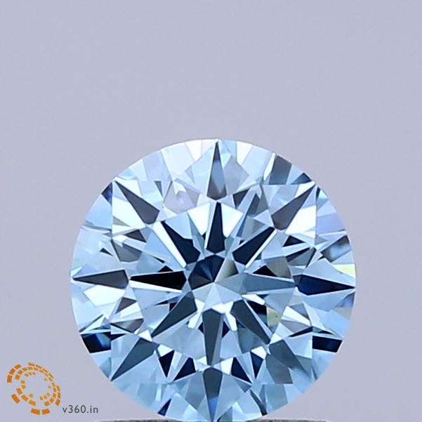 1.12 Carat Round Shaped, Excellent Cut, FANCY VIVID BLUE Color, VVS2 Clarity, IGI Certified Lab Grown Diamond