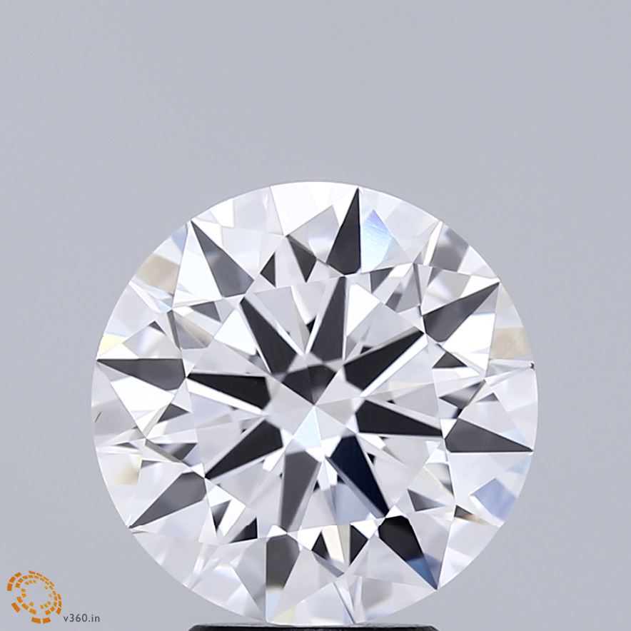 3.94 Carat Round Shaped, Ideal Cut, E Color, VS1 Clarity, IGI Certified Lab Grown Diamond