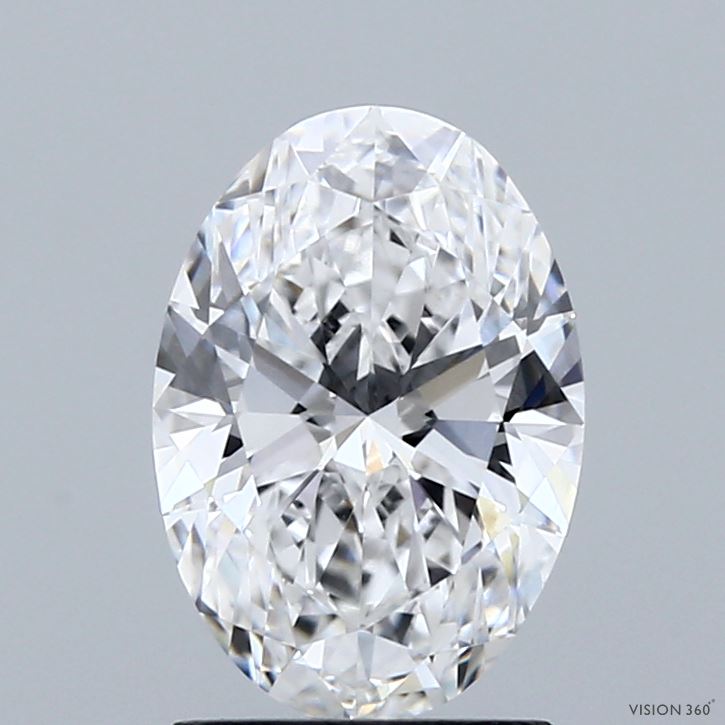 1.79 Carat Oval Shaped, Ideal Cut, D Color, VVS1 Clarity, IGI Certified Lab Grown Diamond
