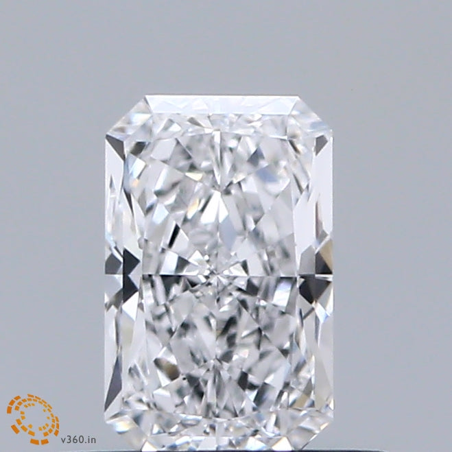 0.61 Carat Radiant Shaped, Excellent Cut, D Color, VS1 Clarity, IGI Certified Lab Grown Diamond