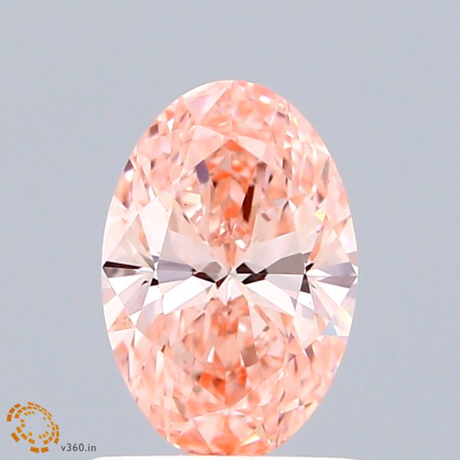 1.03 Carat Oval Shaped, Ideal Cut, FANCY VIVID PINK Color, VVS2 Clarity, IGI Certified Lab Grown Diamond