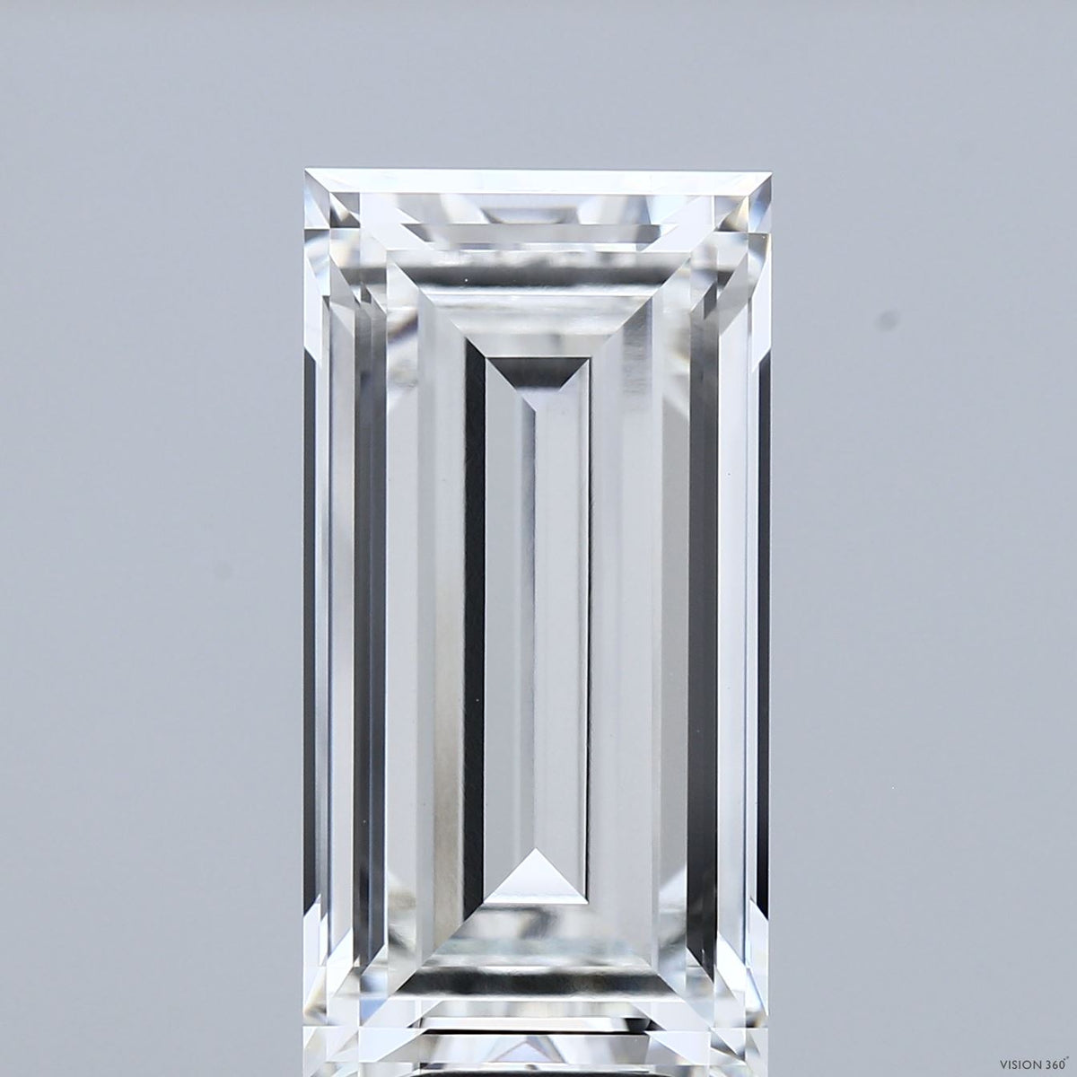 10.56 Carat Baguette Shaped, Very Good Cut, F Color, VVS2 Clarity, IGI Certified Lab Grown Diamond