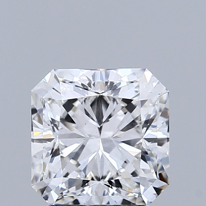2.09 Carat Radiant Shaped, Ideal Cut, E Color, VS1 Clarity, IGI Certified Lab Grown Diamond