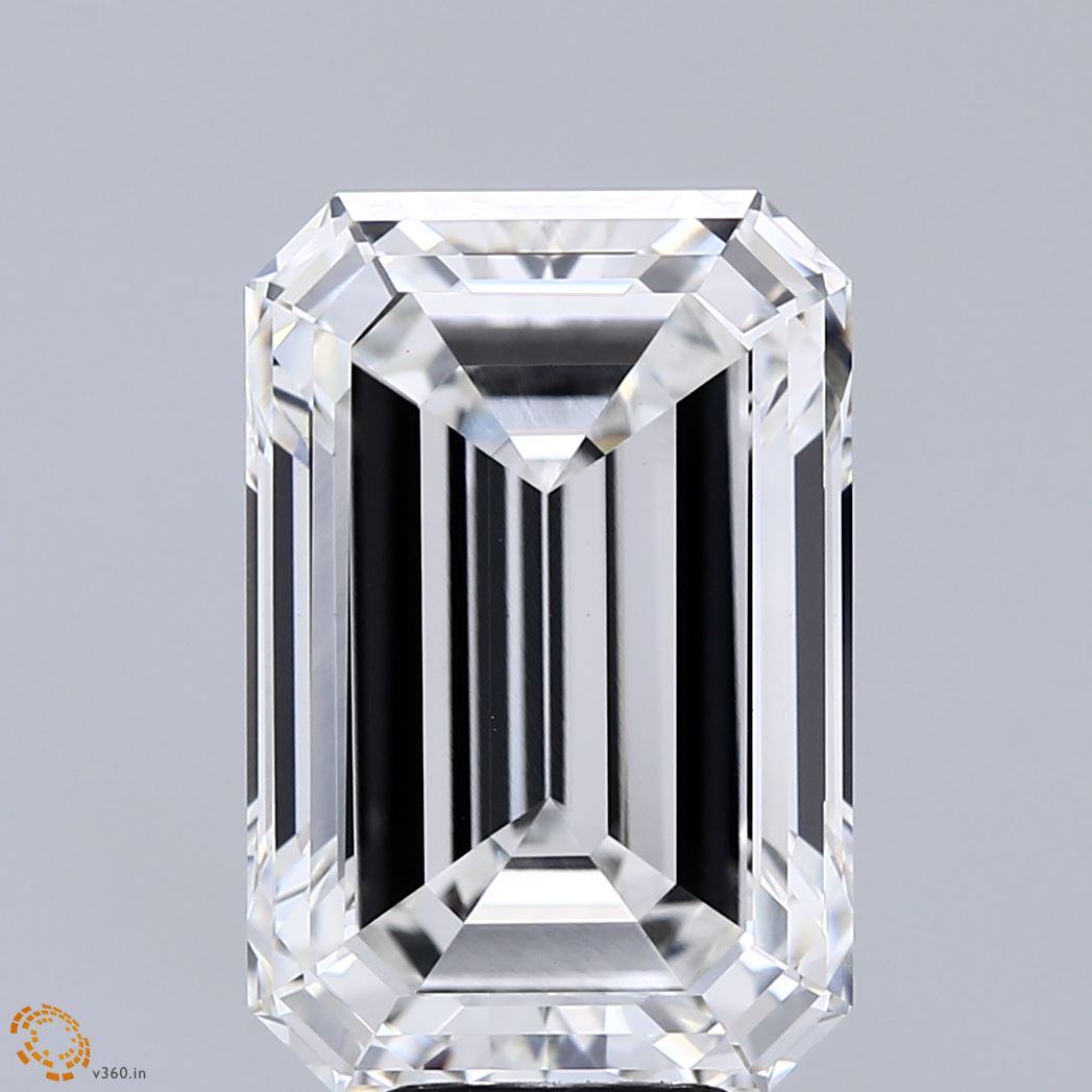 8.59 Carat Emerald Shaped, Ideal Cut, G Color, VVS2 Clarity, IGI Certified Lab Grown Diamond