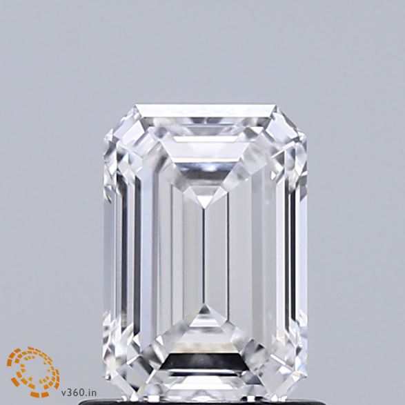 1.09 Carat Emerald Shaped, Ideal Cut, E Color, VVS1 Clarity, IGI Certified Lab Grown Diamond