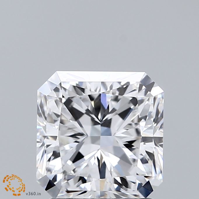 2.02 Carat Radiant Shaped, Ideal Cut, D Color, VS1 Clarity, IGI Certified Lab Grown Diamond