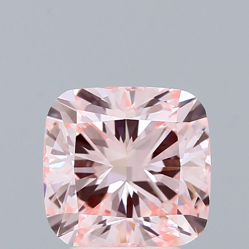 3.02 Carat Cushion Shaped, Ideal Cut, FANCY INTENSE PINK Color, VS1 Clarity, IGI Certified Lab Grown Diamond