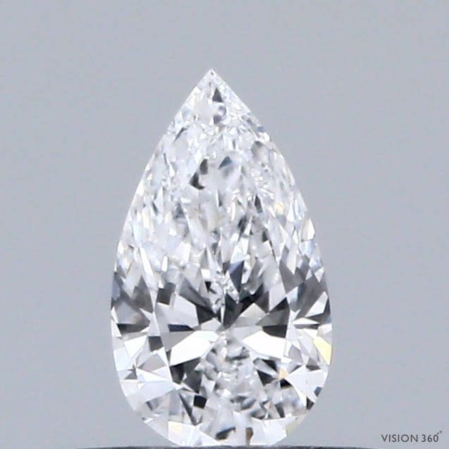 0.31 Carat Pear Shaped, Ideal Cut, D Color, VS1 Clarity, IGI Certified Lab Grown Diamond