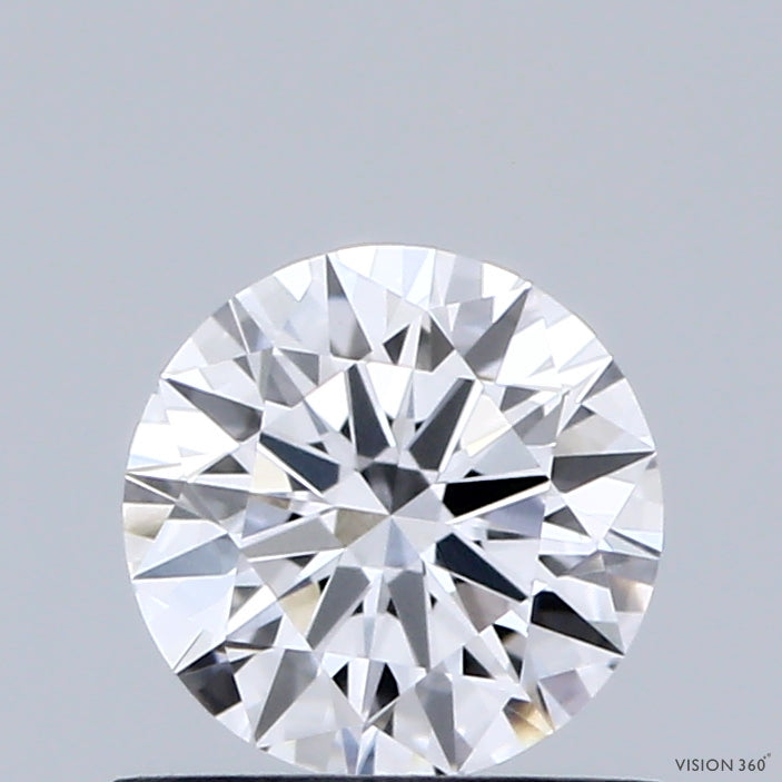0.69 Carat Round Shaped, Ideal Cut, D Color, VVS2 Clarity, IGI Certified Lab Grown Diamond