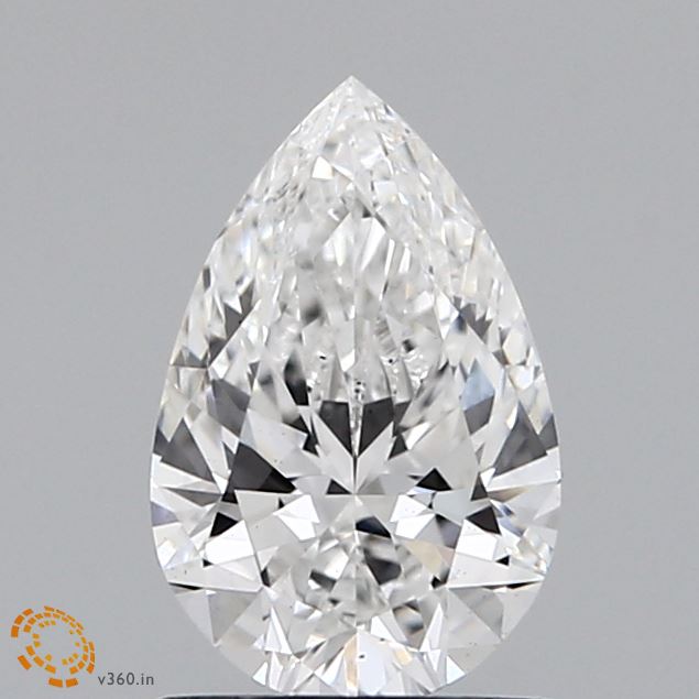 1.01 Carat Pear Shaped, Ideal Cut, E Color, SI1 Clarity, GCAL Certified Lab Grown Diamond