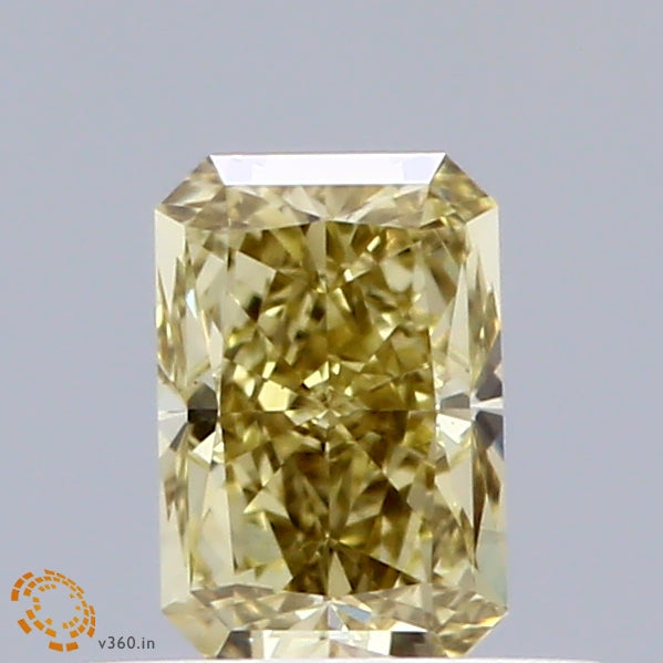 0.51 Carat Radiant Shaped, Excellent Cut, FANCY INTENSE YELLOW Color, VS2 Clarity, IGI Certified Lab Grown Diamond