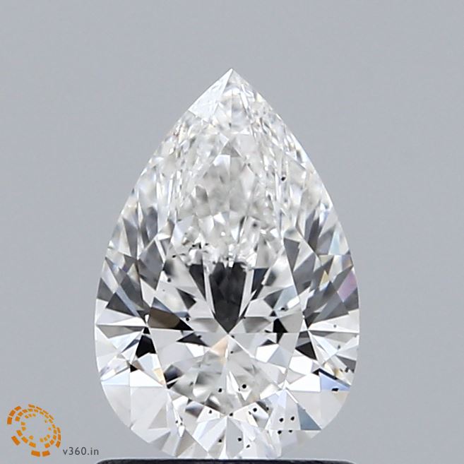 1.01 Carat Pear Shaped, Ideal Cut, E Color, SI1 Clarity, IGI Certified Lab Grown Diamond