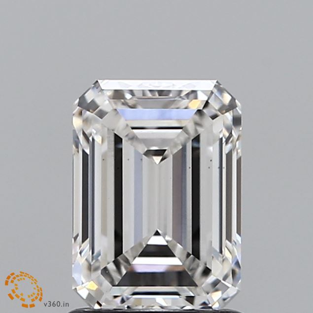 1.44 Carat Emerald Shaped, Ideal Cut, F Color, VS1 Clarity, IGI Certified Lab Grown Diamond