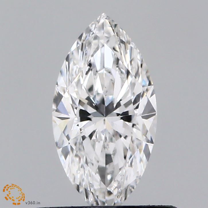 0.58 Carat Marquise Shaped, Excellent Cut, D Color, VVS2 Clarity, IGI Certified Lab Grown Diamond