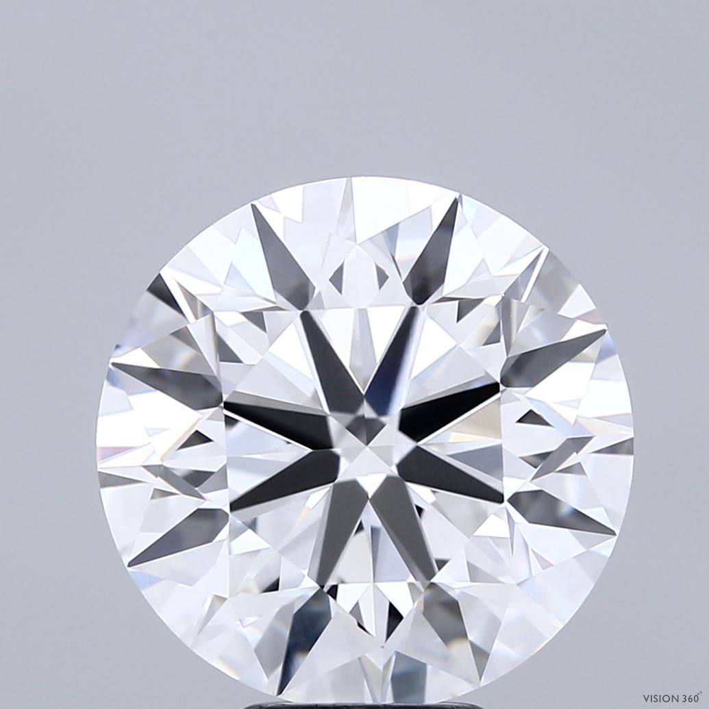7.06 Carat Round Shaped, Excellent Cut, E Color, VVS1 Clarity, IGI Certified Lab Grown Diamond