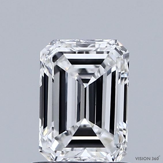 0.95 Carat Emerald Shaped, Excellent Cut, E Color, VS1 Clarity, IGI Certified Lab Grown Diamond