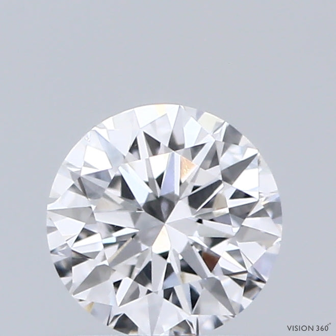 0.61 Carat Round Shaped, Excellent Cut, E Color, VVS2 Clarity, IGI Certified Lab Grown Diamond
