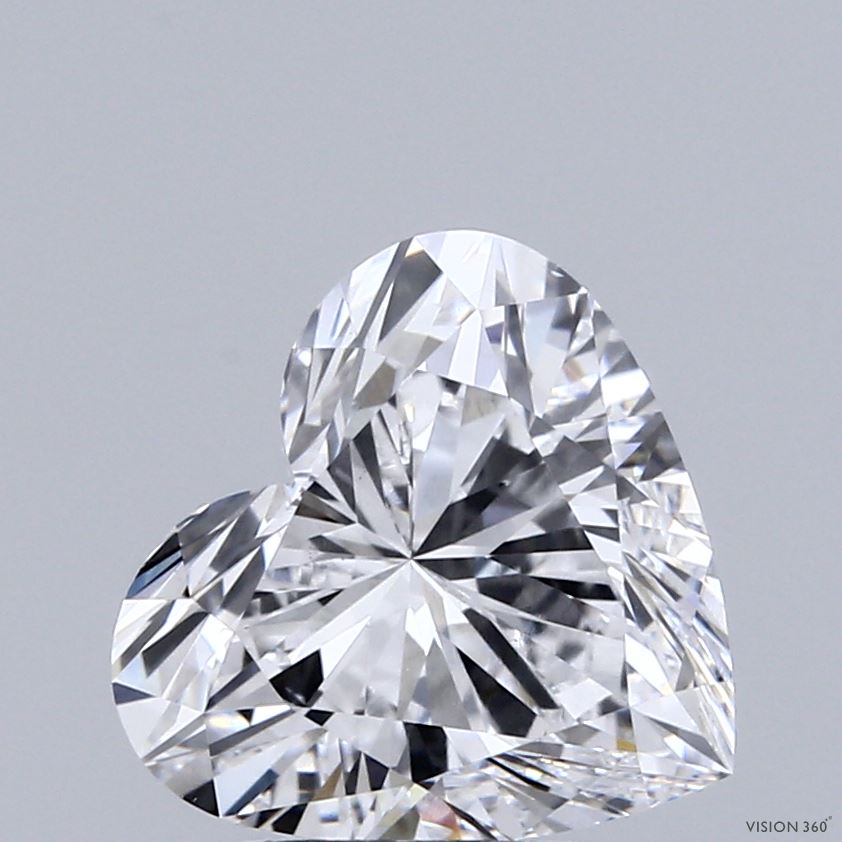 3.00 Carat Heart Shaped, Ideal Cut, D Color, VS1 Clarity, IGI Certified Lab Grown Diamond