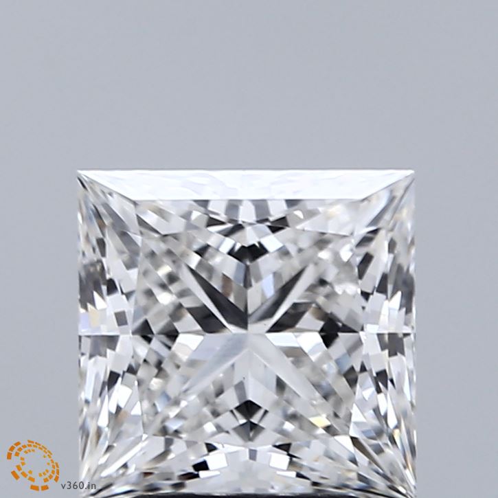 3.02 Carat Princess Shaped, Ideal Cut, F Color, VS1 Clarity, IGI Certified Lab Grown Diamond