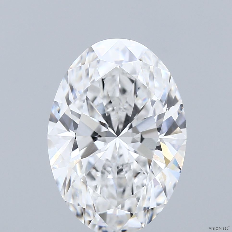 4.06 Carat Oval Shaped, Ideal Cut, E Color, VVS1 Clarity, IGI Certified Lab Grown Diamond