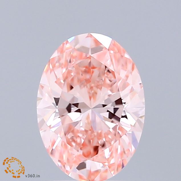 1.34 Carat Oval Shaped, Ideal Cut, FANCY VIVID PINK Color, VS1 Clarity, IGI Certified Lab Grown Diamond