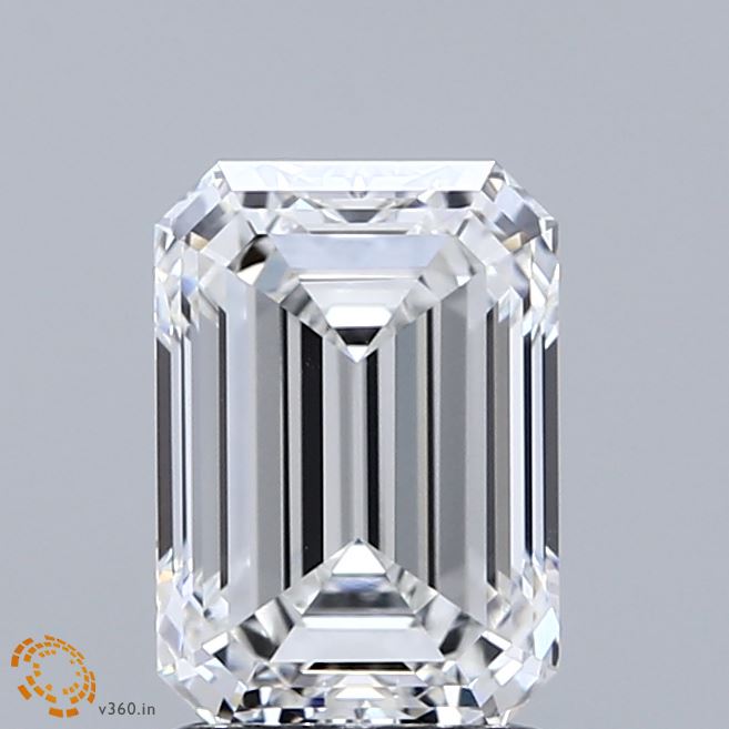 2.04 Carat Emerald Shaped, Ideal Cut, E Color, VVS1 Clarity, IGI Certified Lab Grown Diamond