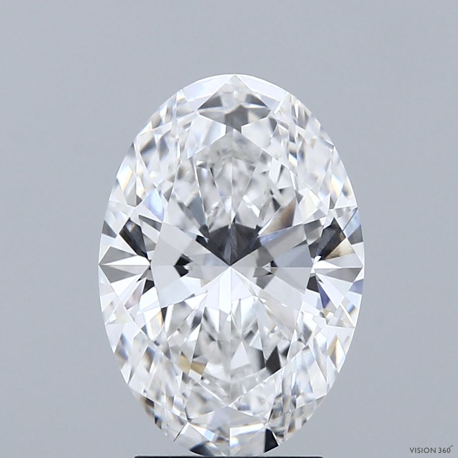 3.01 Carat Oval Shaped, Ideal Cut, D Color, VVS1 Clarity, IGI Certified Lab Grown Diamond