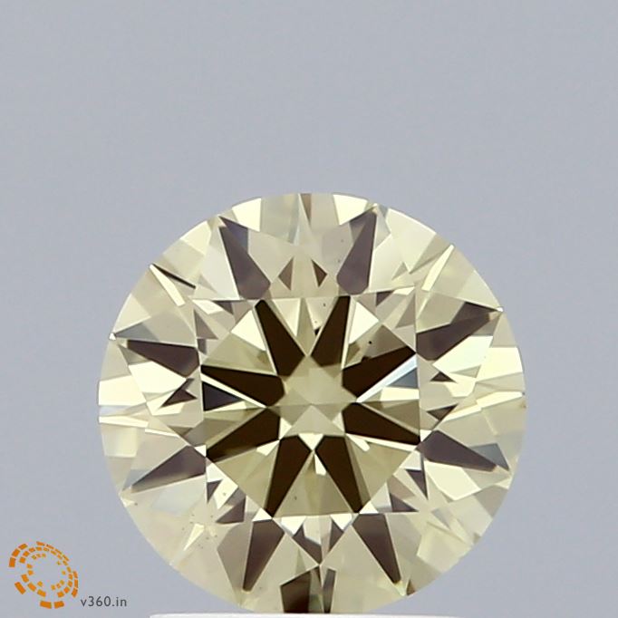 1.28 Carat Round Shaped, Excellent Cut, FANCY LIGHT YELLOW Color, VS1 Clarity, IGI Certified Lab Grown Diamond