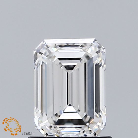 0.99 Carat Emerald Shaped, Ideal Cut, E Color, VS1 Clarity, IGI Certified Lab Grown Diamond