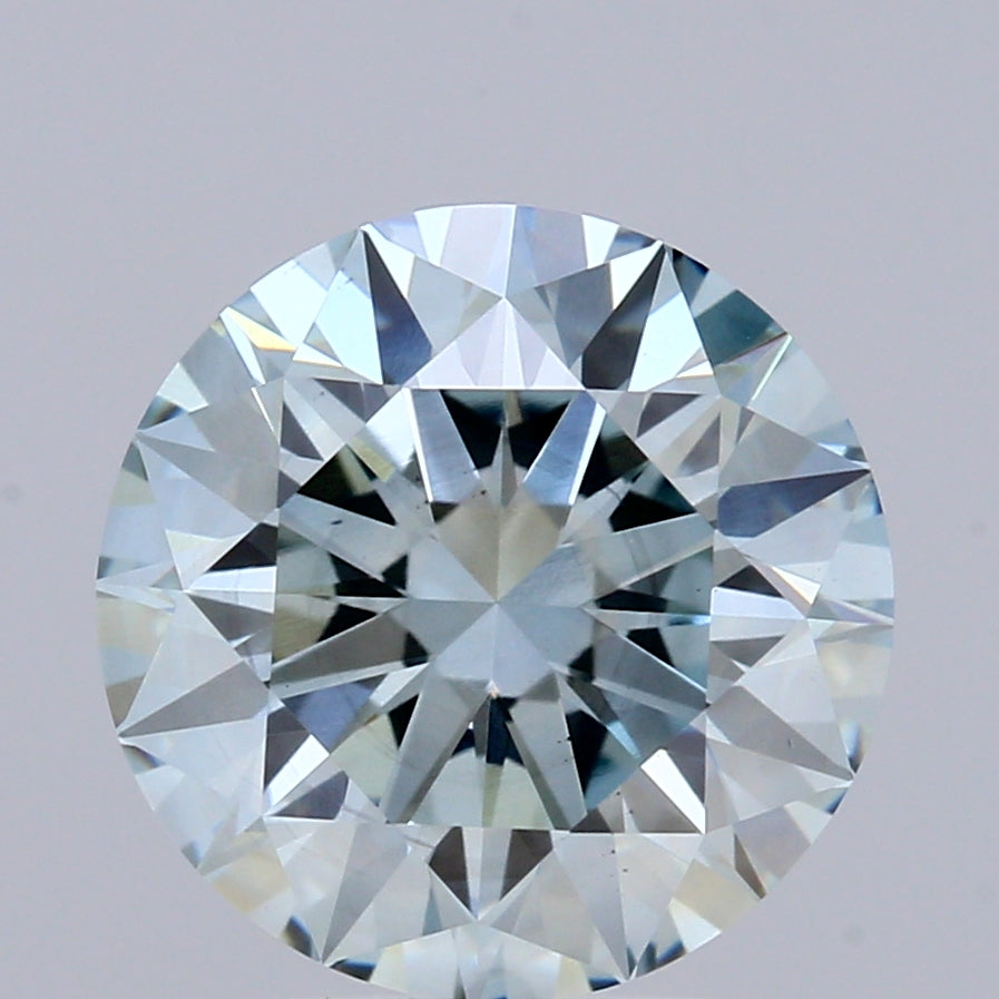 2.79 Carat Round Shaped, Ideal Cut, FANCY INTENSE BLUE Color, VS2 Clarity, IGI Certified Lab Grown Diamond