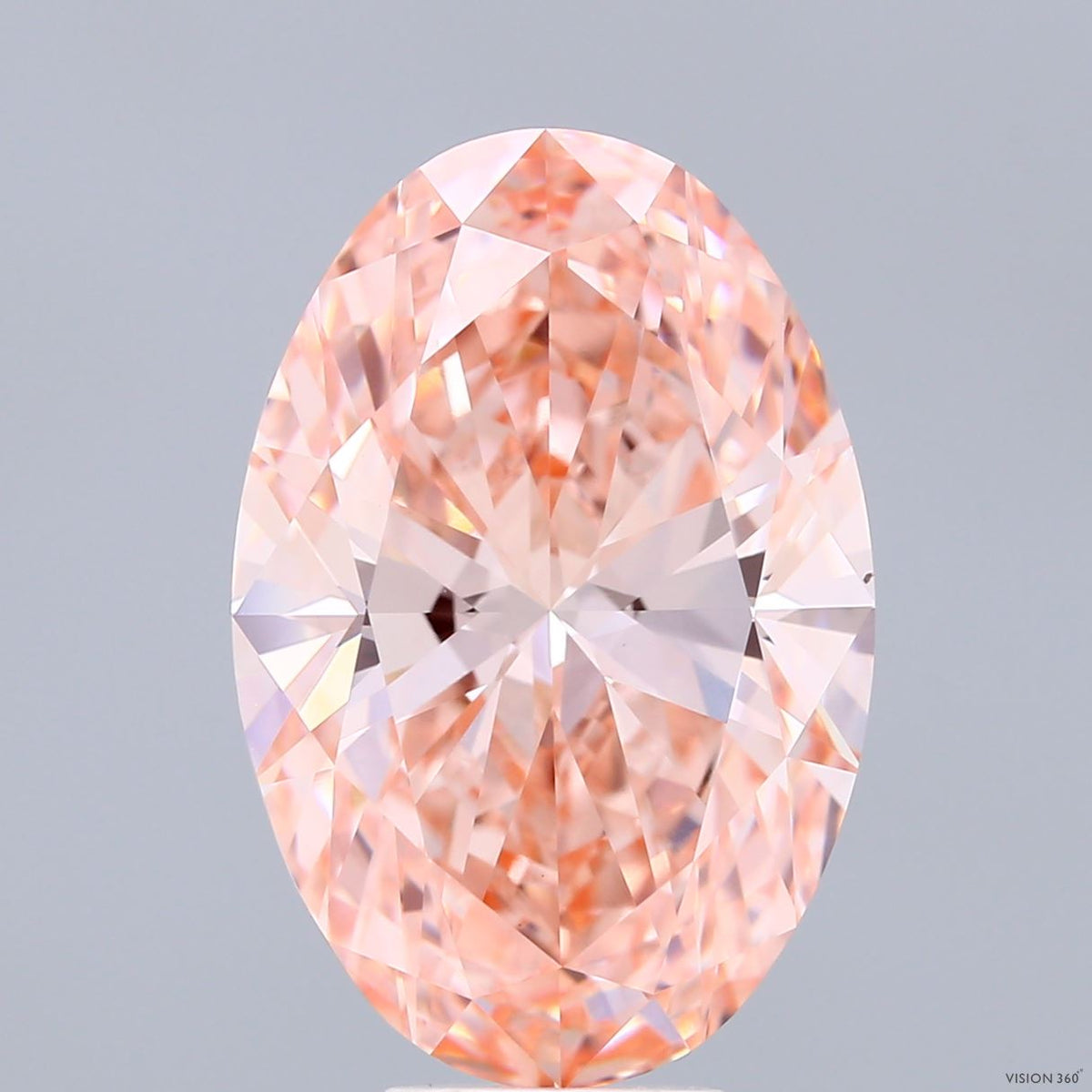 8.01 Carat Oval Shaped, Ideal Cut, FANCY VIVID PINK Color, VS1 Clarity, IGI Certified Lab Grown Diamond