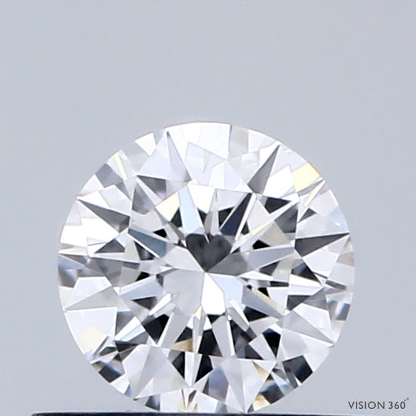0.45 Carat Round Shaped, Excellent Cut, D Color, VVS2 Clarity, IGI Certified Lab Grown Diamond