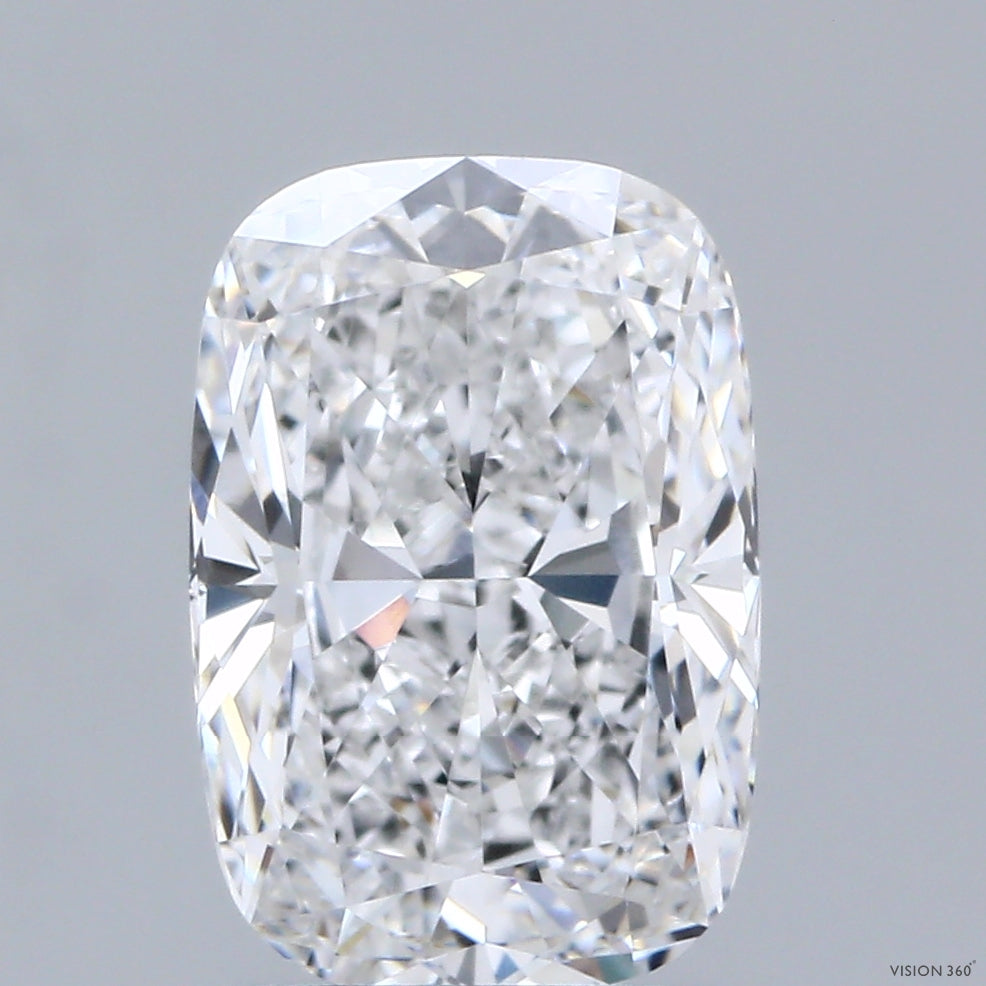 2.42 Carat Cushion Shaped, Ideal Cut, D Color, VVS2 Clarity, IGI Certified Lab Grown Diamond