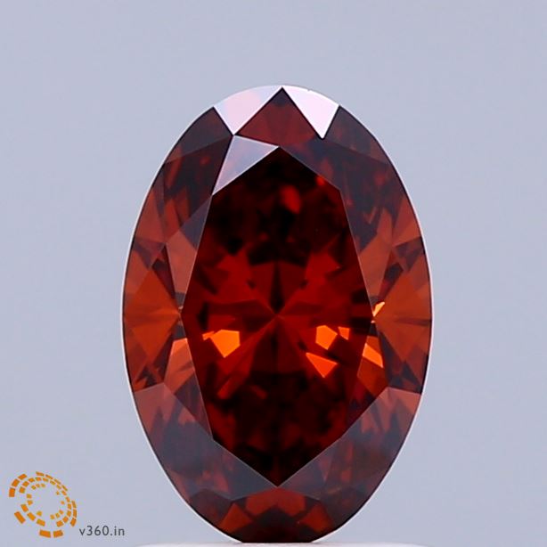 1.10 Carat Oval Shaped, Ideal Cut, FANCY DEEP ORANGE Color, IF Clarity, IGI Certified Lab Grown Diamond
