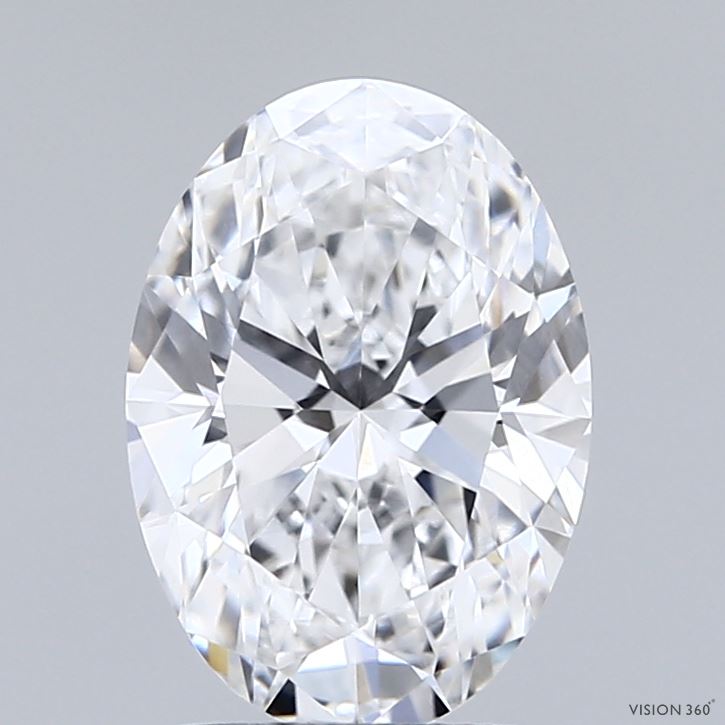 2.05 Carat Oval Shaped, Ideal Cut, D Color, VVS1 Clarity, IGI Certified Lab Grown Diamond
