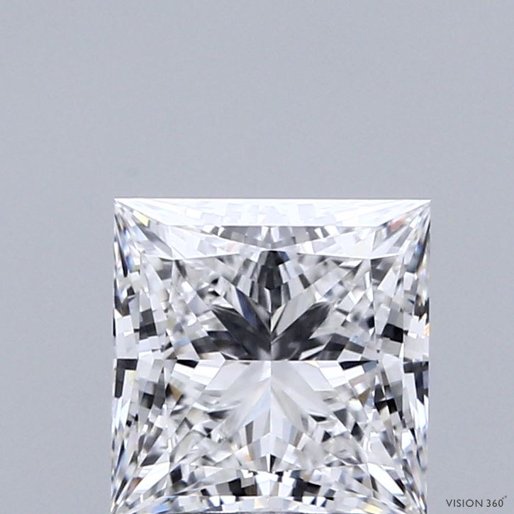 1.94 Carat Princess Shaped, Ideal Cut, E Color, VVS2 Clarity, IGI Certified Lab Grown Diamond