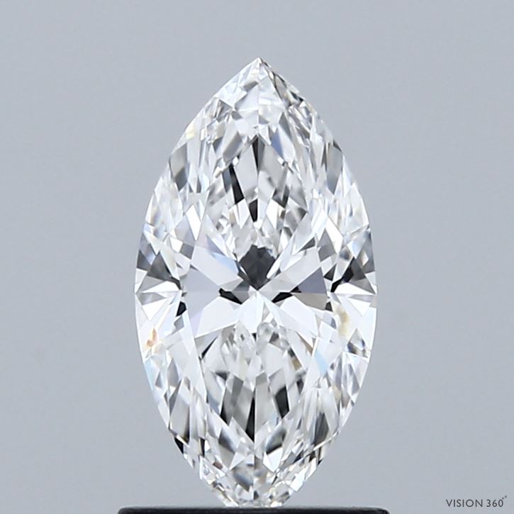 1.02 Carat Marquise Shaped, Ideal Cut, D Color, VVS2 Clarity, IGI Certified Lab Grown Diamond