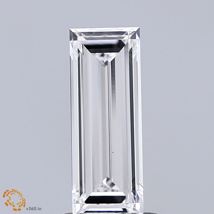 1.11 Carat Baguette Shaped, Very Good Cut, D Color, VS1 Clarity, IGI Certified Lab Grown Diamond