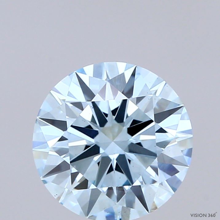 1.92 Carat Round Shaped, Ideal Cut, FANCY VIVID BLUE Color, VS1 Clarity, IGI Certified Lab Grown Diamond