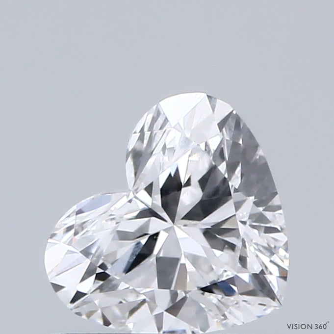 0.70 Carat Heart Shaped, Ideal Cut, D Color, VS1 Clarity, IGI Certified Lab Grown Diamond